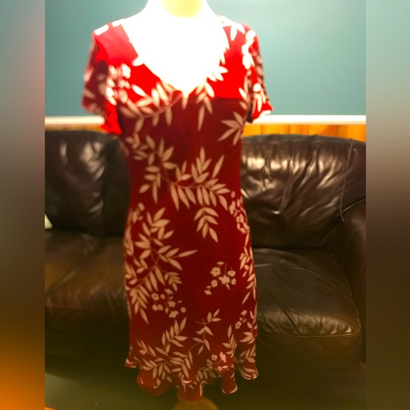 NWOT Coldwater Creek red floral dress - Picture 1 of 3